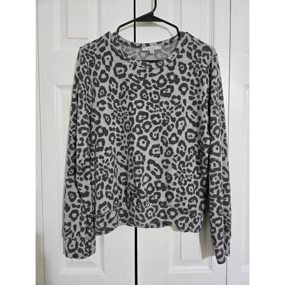 Gaze medium women's grey leopard print sweater - Picture 1 of 9